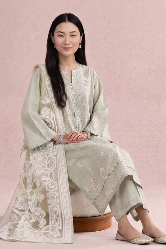 3 Piece - Embroidered Suit - PE26-316