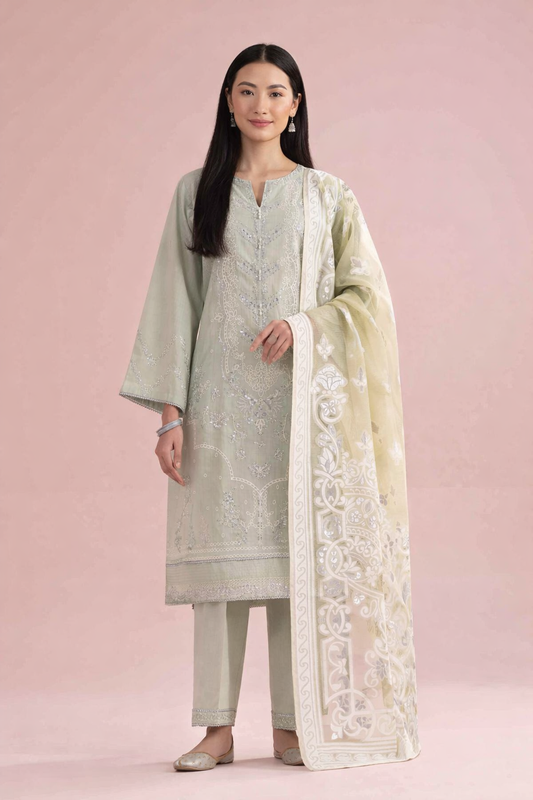 3 Piece - Embroidered Suit - PE26-316