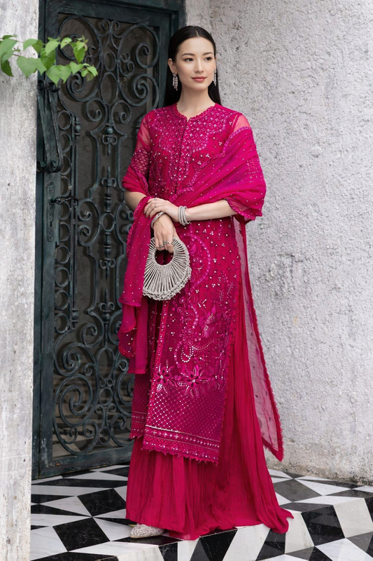 3 Piece Embroidered Organza Suit