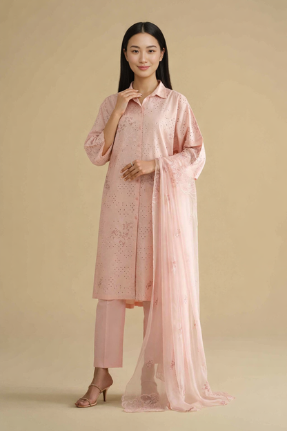 3 Piece - Embroidered Suit