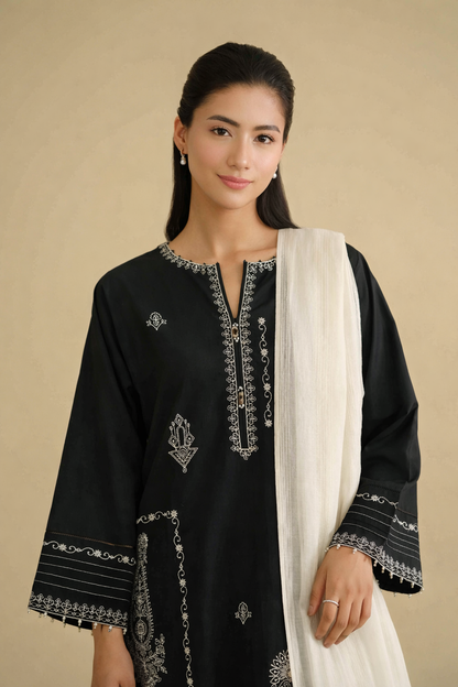 3 Piece - Embroidered Suit - KFE26-84