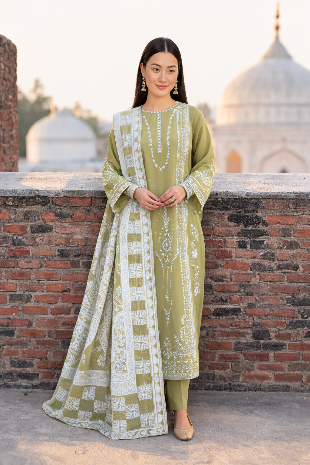 3 Piece - Embroidered Suit - PE26-314