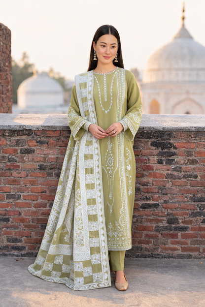 3 Piece - Embroidered Suit - PE26-314