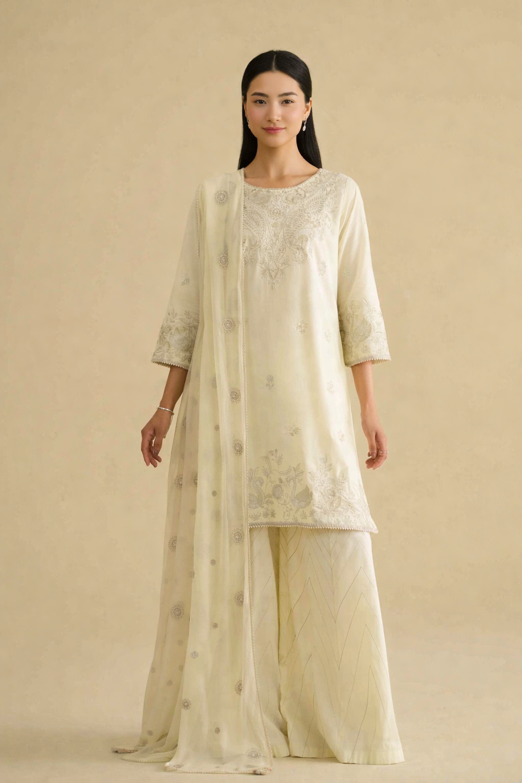 3 Piece - Embroidered Suit