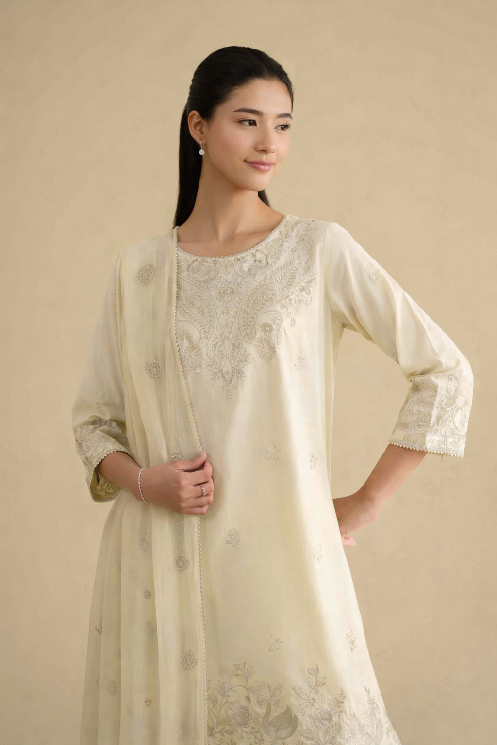 3 Piece - Embroidered Suit