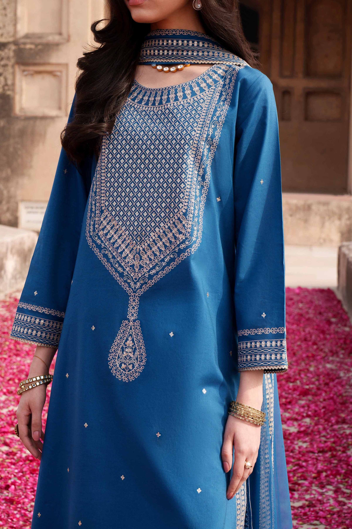 3 Piece - Embroidered Suit - KFE26-133