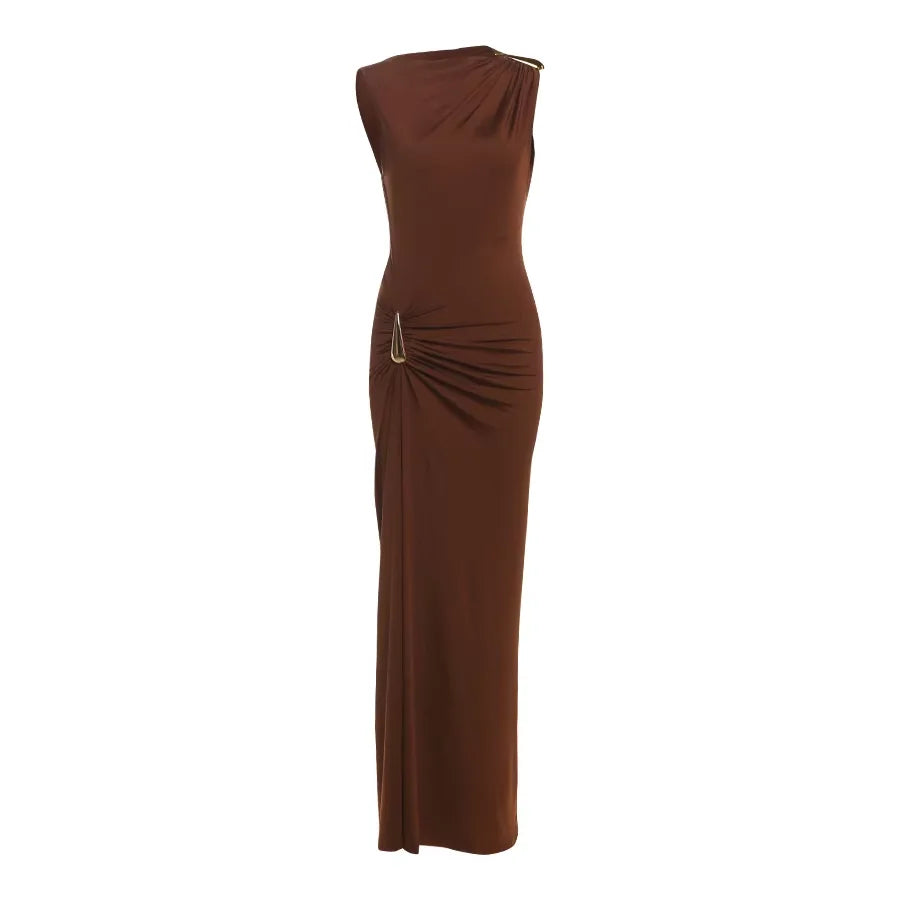 Women Slim Fit Bodycon Maxi Dress Sleeveless High Street Party Dress